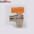 LB Guten top gas shut off valve supply open brass washing angle ball valve